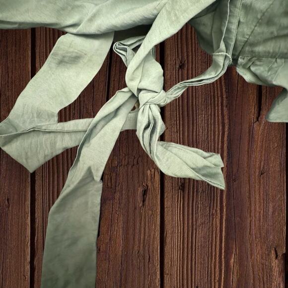 Lulus Muted Mint Green One Shoulder Ruffle Belted Party Dress Size S - Picture 9 of 13